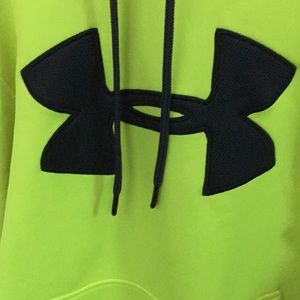 Neon green under armor sweatshirt